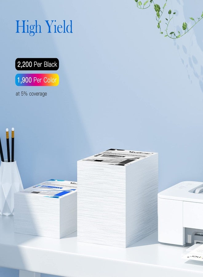 Valuetoner خرطوشة حبر معاد تصنيعها من Valuetoner بديلة لطابعات Epson 802XL و 802 XL و T802XL و T802 XL للاستخدام مع طابعات Workforce Pro WF-4720 و WF-4730 و WF-4734 و WF-4740 و EC-4020 و EC-4030 و EC-4040 (عبوة من 4 خراطيش) - Image 5